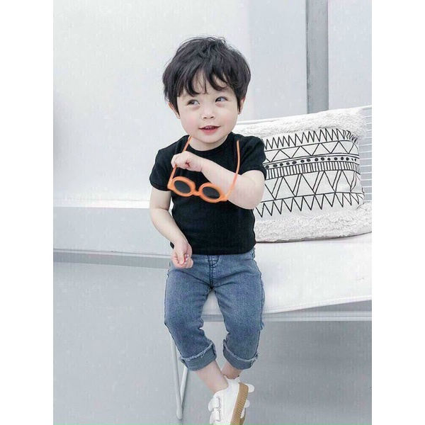 Áo phông cộc tay thun lạnh minky mom cho bé
