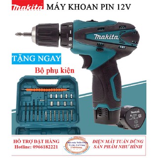 [Chính Hãng] MÁy bắt vít 12v kèm phụ kiện - 2 pin [Ưu Đãi Khủng]