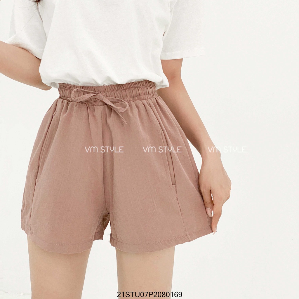 [Mã FAMARAL1 giảm 10K đơn 50K] Quần short đũi dây rút VM STYLE ulzzang thời trang 21STU07P20801
