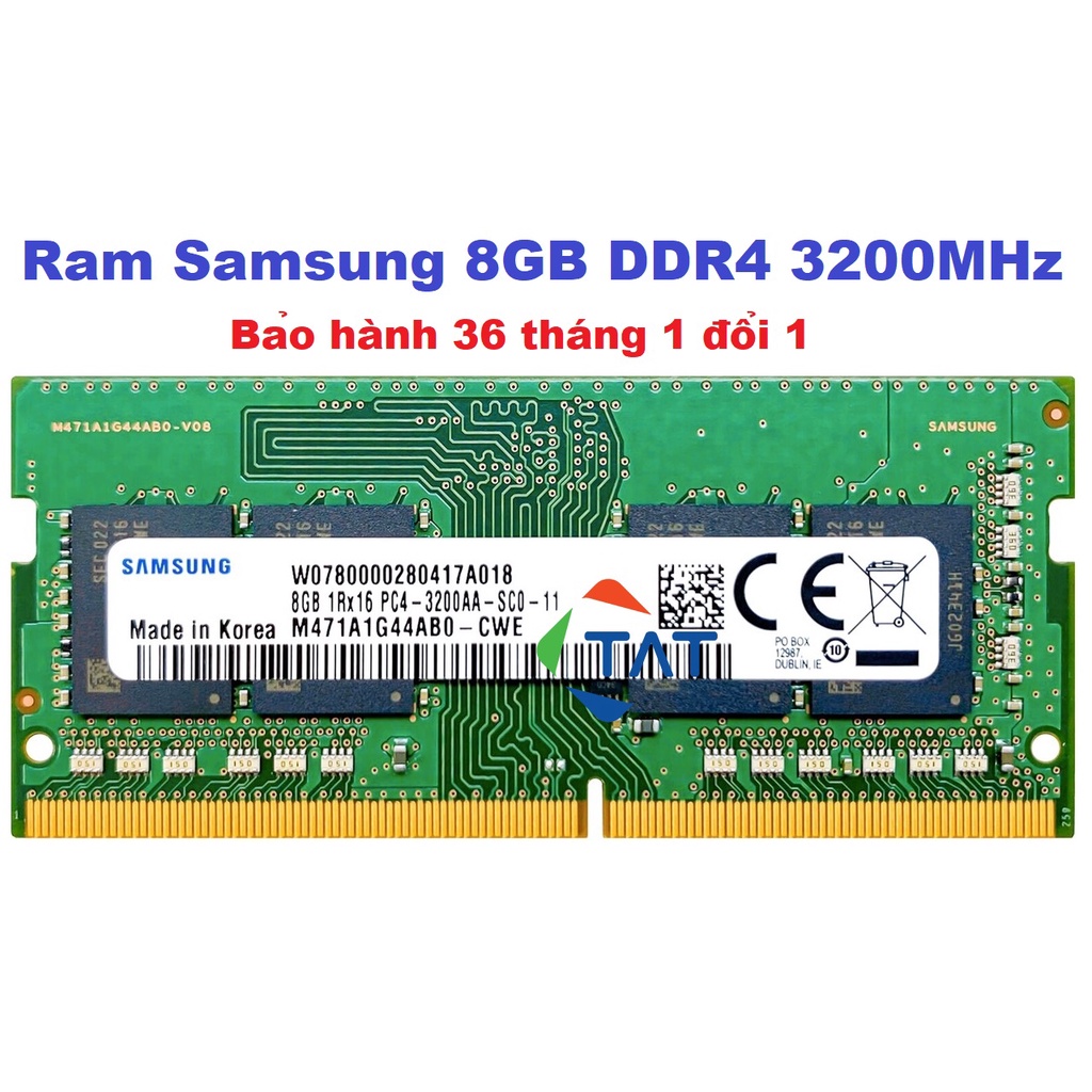 Ram Laptop Samsung 8GB DDR4 3200MHz Chính Hãng - Bảo hành 3 năm