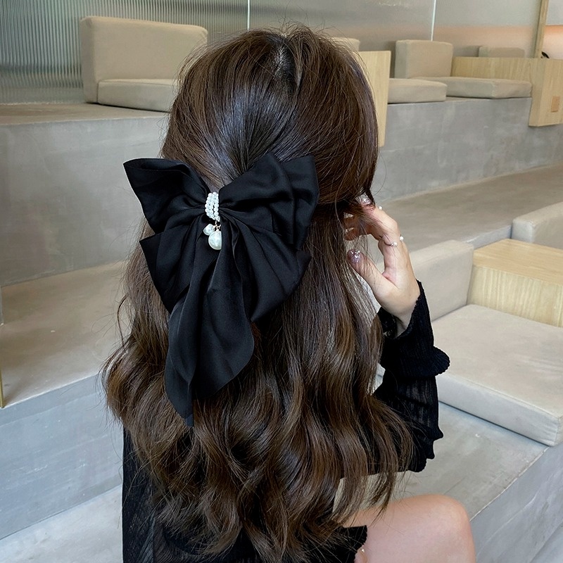 Kẹp Tóc Đính Nơ Ruy Băng Thời Trang Hàn Quốc