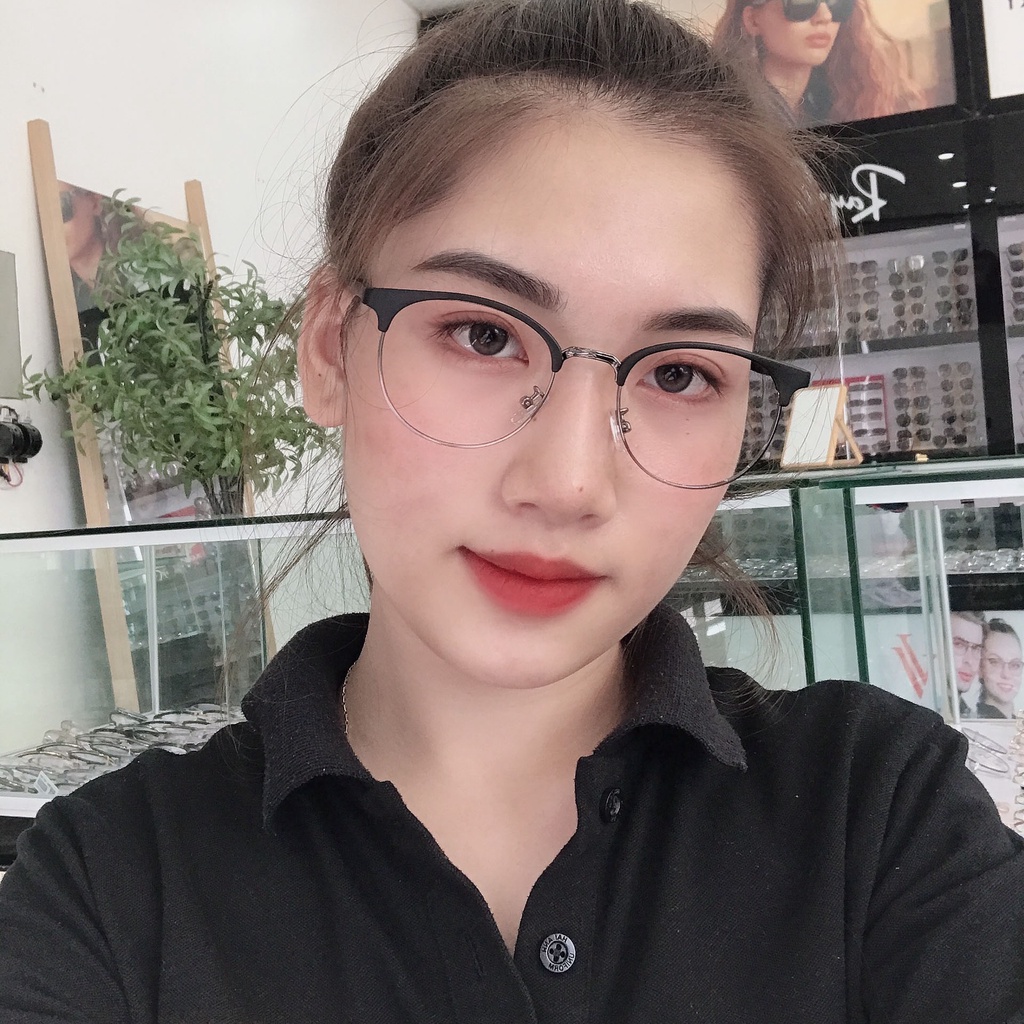 Gọng kính cận nam nữ Tony Luxury Eyewear chính hãng gọng nhựa kết hợp kim loại 50-21-142 - Nhận Cắt Tròng Cận Viễn Loạn