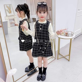 set váy dạ cho bé gái