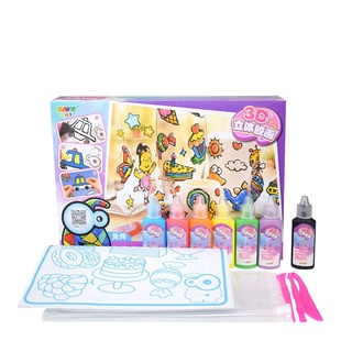 Bộ Màu Làm Sticker Dạng Gel Cho Bé Tranh Vẽ 3D Tạo Thành Hình Dán Sáng Tạo