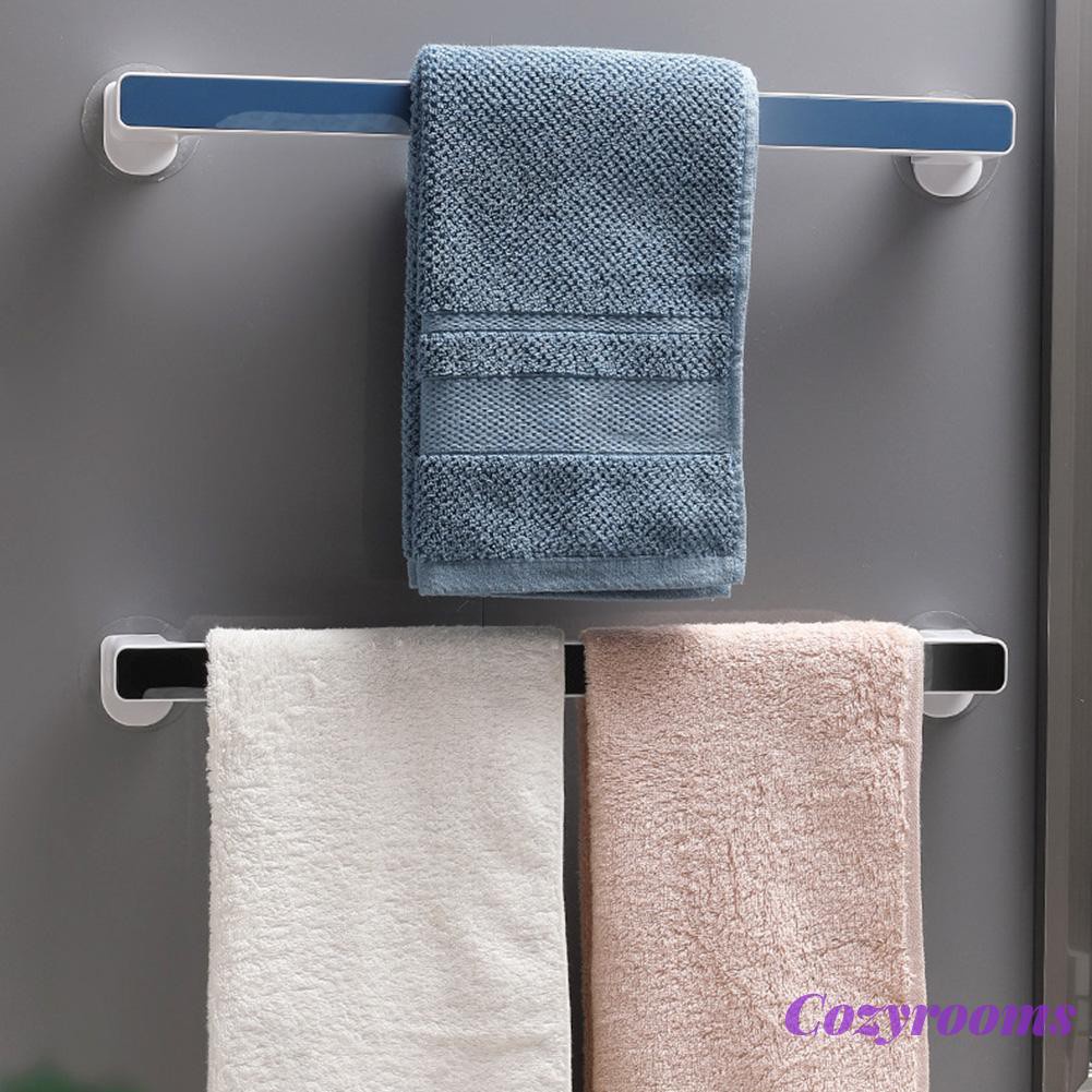 Bathroom Towel Storage Rack PP Punch-free Wall Hanging Shelf Towel Hanger