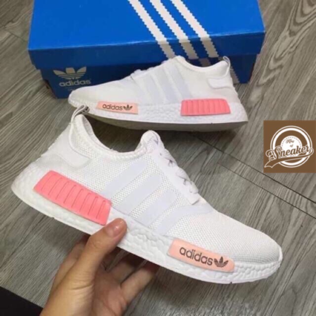 𝐑ẻ Tết🌺 Giày - Giầy thể thao NMD HUMAN RACE XR1 trắng vấn đế hồng thời trang dạo phố Còn Hàng ! ! ! ? ! ! 2020 new .