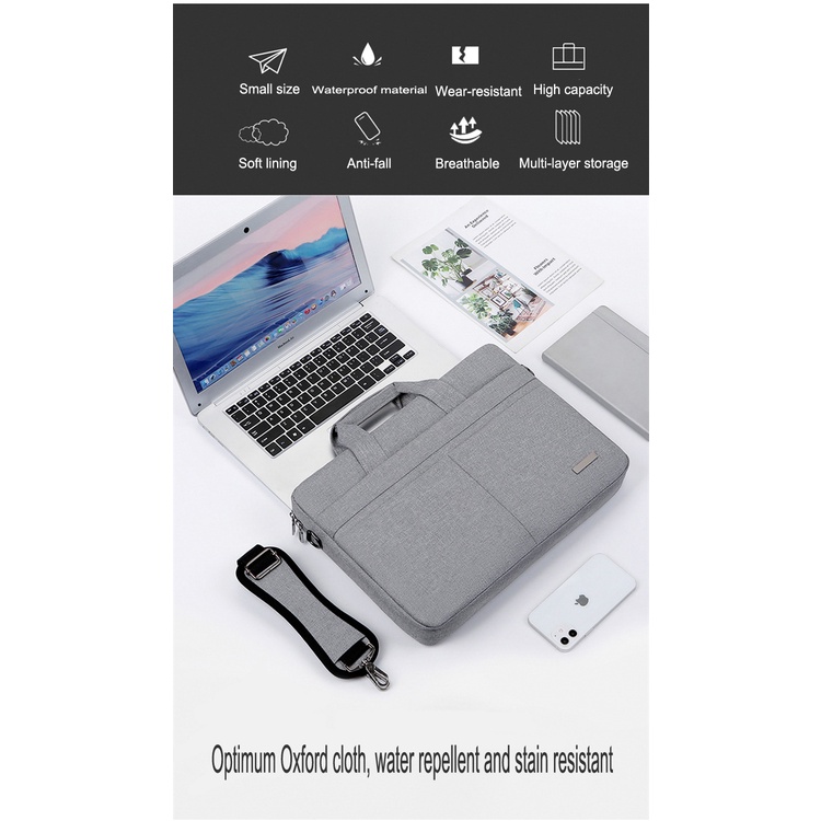 Túi đựng laptop chống nước 13 14 15 15.6 17.3 inch thích hợp cho Macbook Air Pro HP Huawei Asus Dell