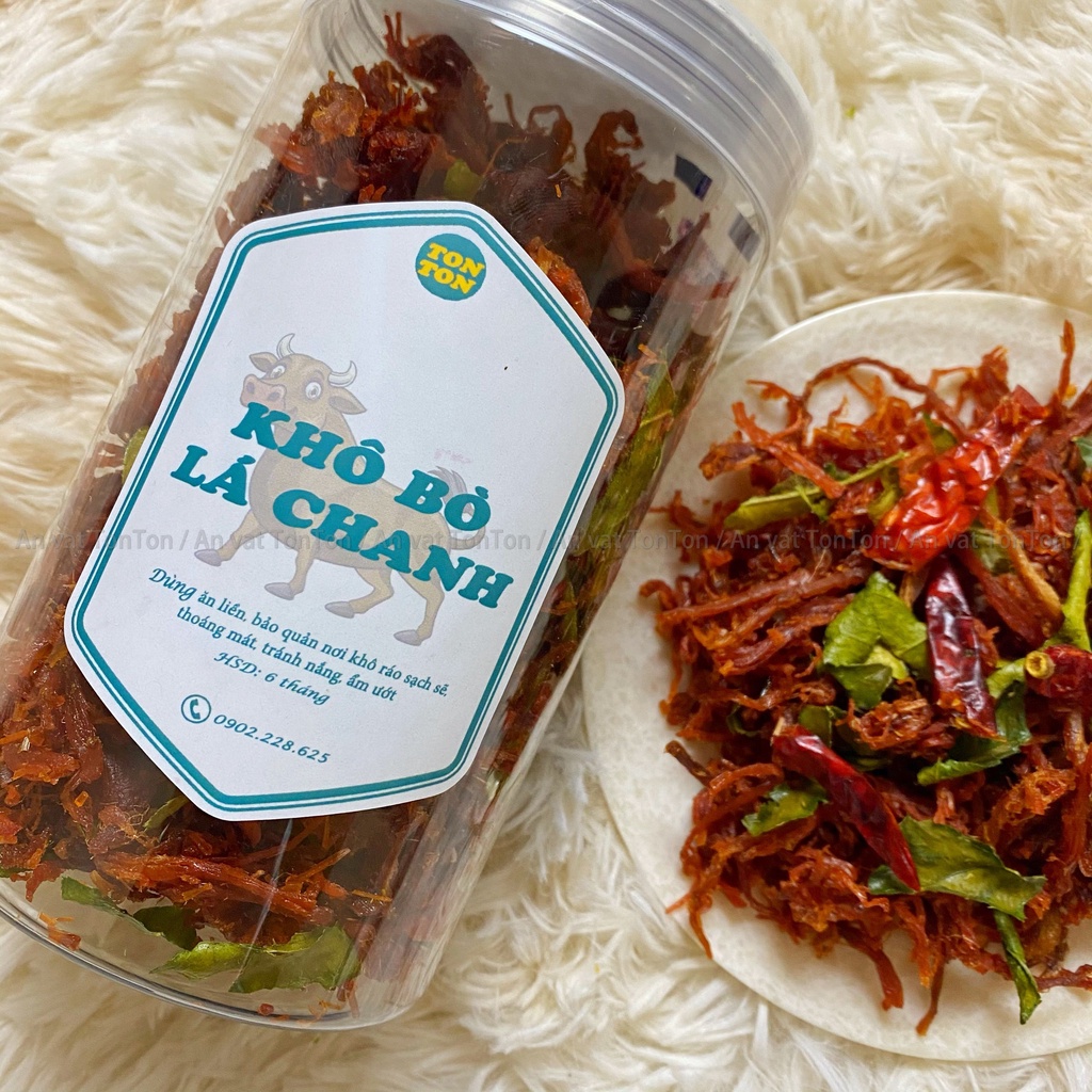 Khô bò bá chanh xé sợi thơm ngon 200g | TonTon đồ ăn vặt Hà Nội | BigBuy360 - bigbuy360.vn