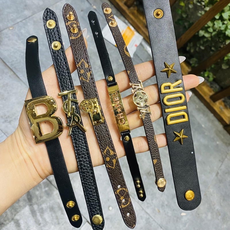 Vòng tay siêu sang . hót trend, vòng tay dây da.vòng tay hãng