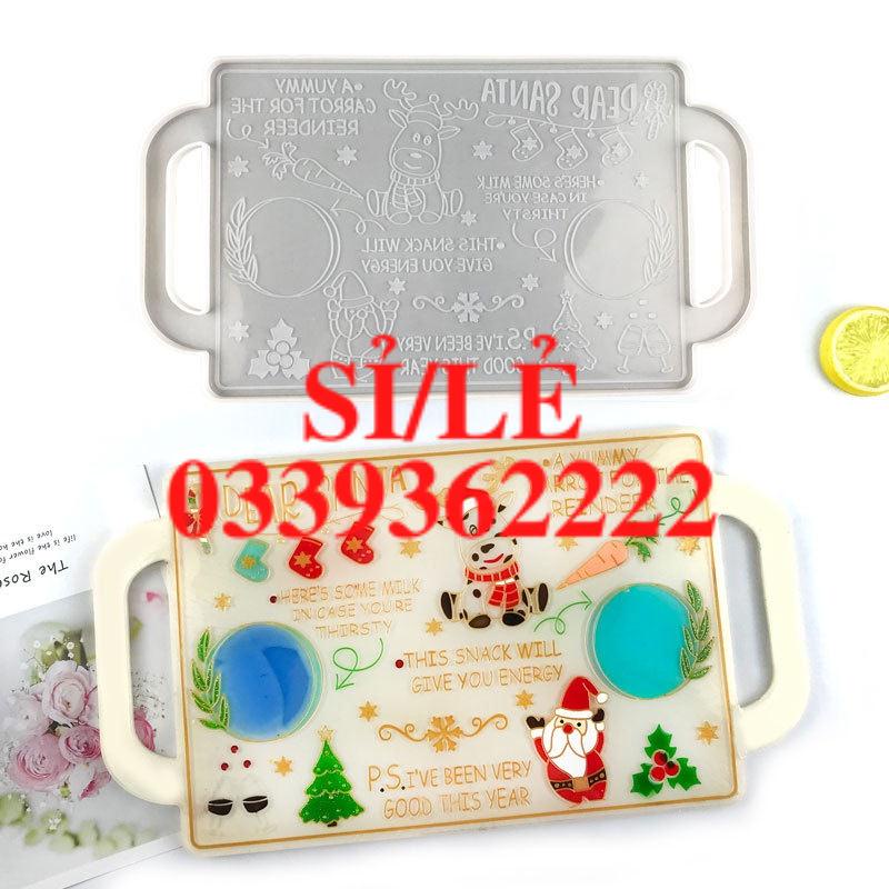 Silicone Christmas Coaster Resin Casting Mold Serving Board Tray Epoxy Mould DIY MM  HAIANHSHOP