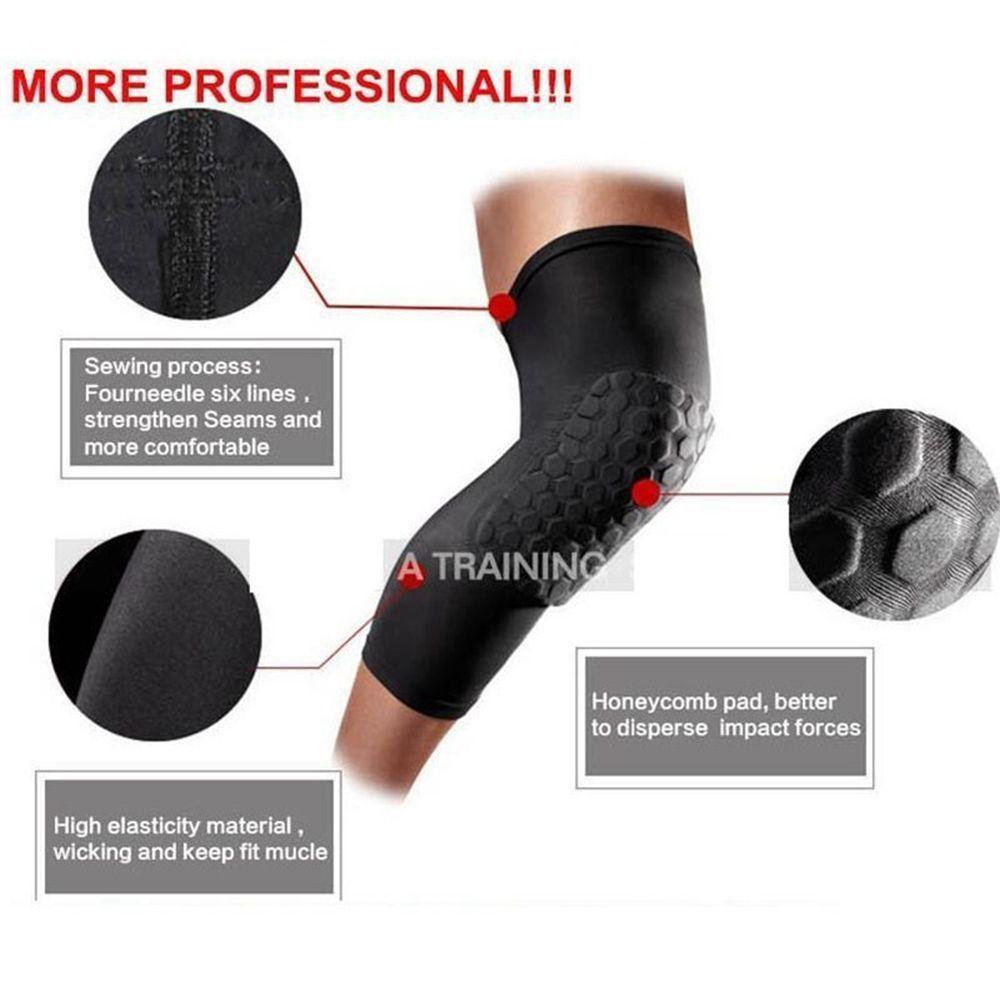 1 Miếng Đệm Đầu Gối Hình Tổ Ong Co Giãn Hỗ Trợ Chạy Bộ