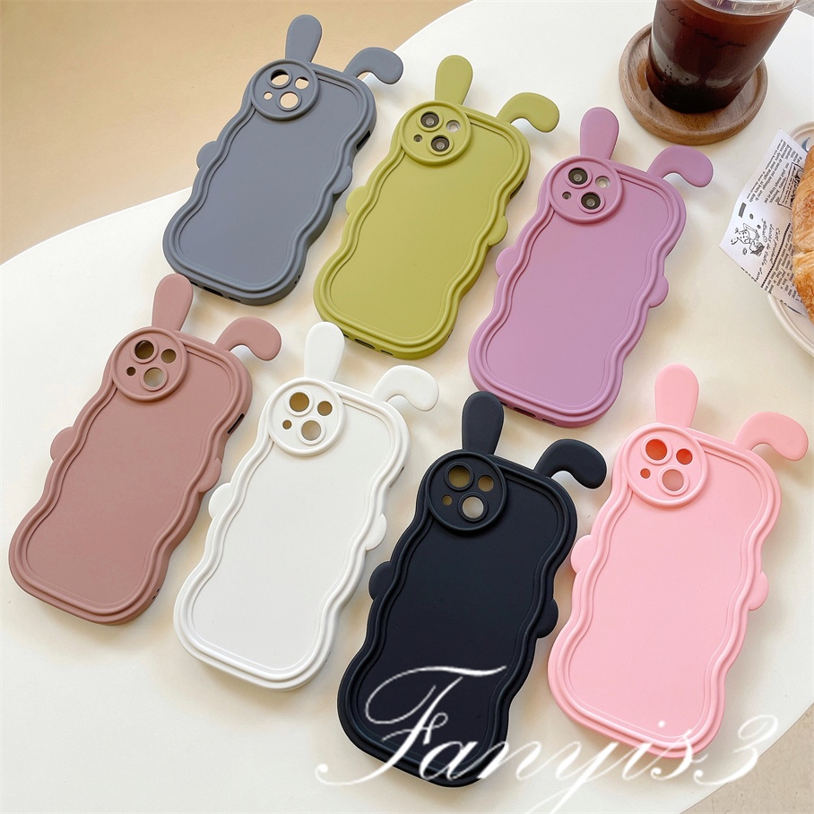 Ốp Điện Thoại TPU Mềm Trong Suốt Họa Tiết Tai Thỏ Cho IPhone 14 13 12 11 Pro Max X XR Xs Max X XR Xs
