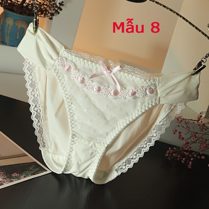 Quần lót nữ cotton phối ren sexy đẹp nhất 2020 - giá 1 chiếc