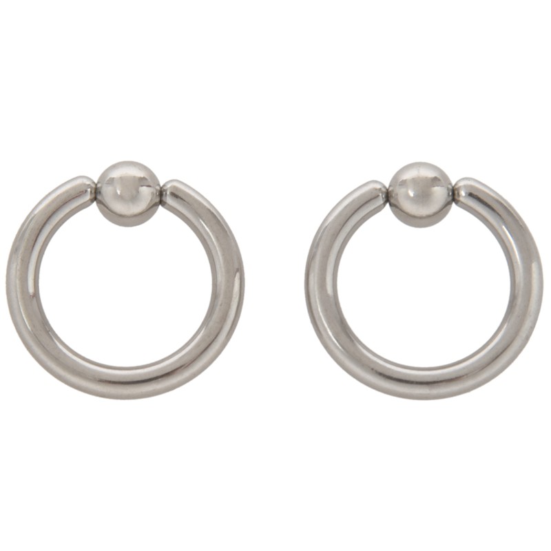 Cặp khuyên tai thép không gỉ 8g 3.2mm x16mm