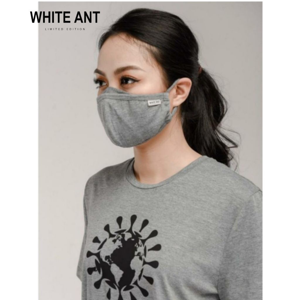 Khẩu Trang Vải Kháng Khuẩn Than Hoạt Tính WHITE ANT Dệt Bằng Sợi Cotton