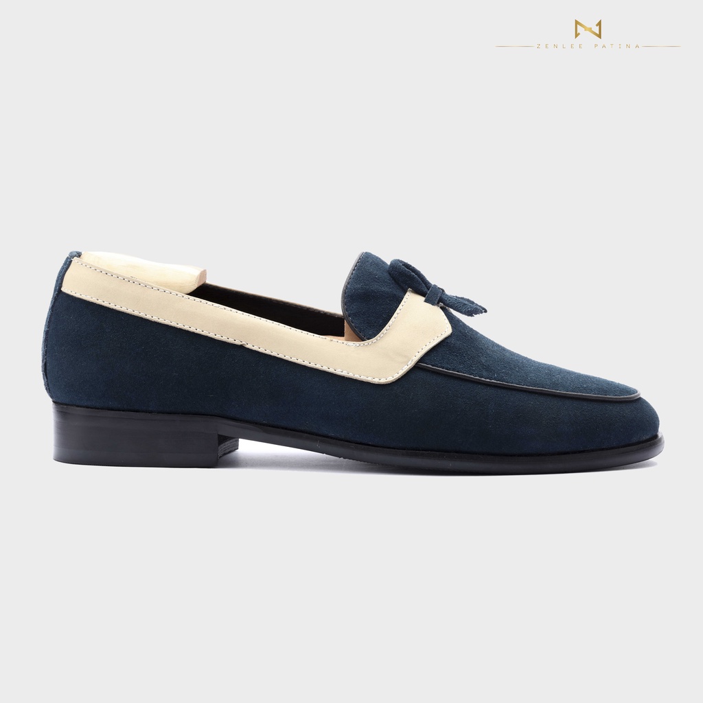 Giày lười da nam thủ công Zenlee Patina LLBN06 kiểu dáng Tassel Loafer chất da lộn bảo hành trọn đời