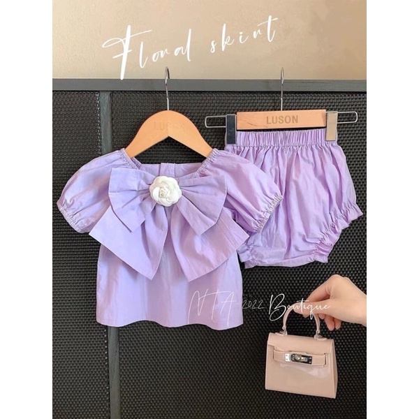 HỒNG TRẮNG Bộ chip nơ cho bé mã 46060