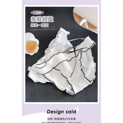 quần lót cotton bèo siêu khuyến rũ