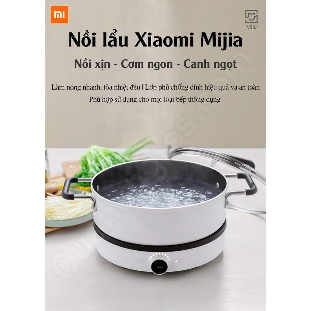 Bếp từ Xiaomi Mijia GJT02CM hợp kim nhôm nắp kính cường lực