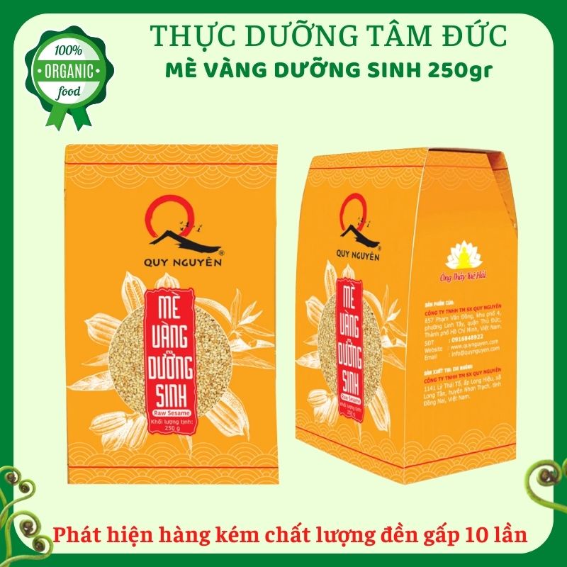 Mè vàng dưỡng sinh Quy Nguyên hộp 250g - Ông thầy Tuệ Hải chùa Long Hương