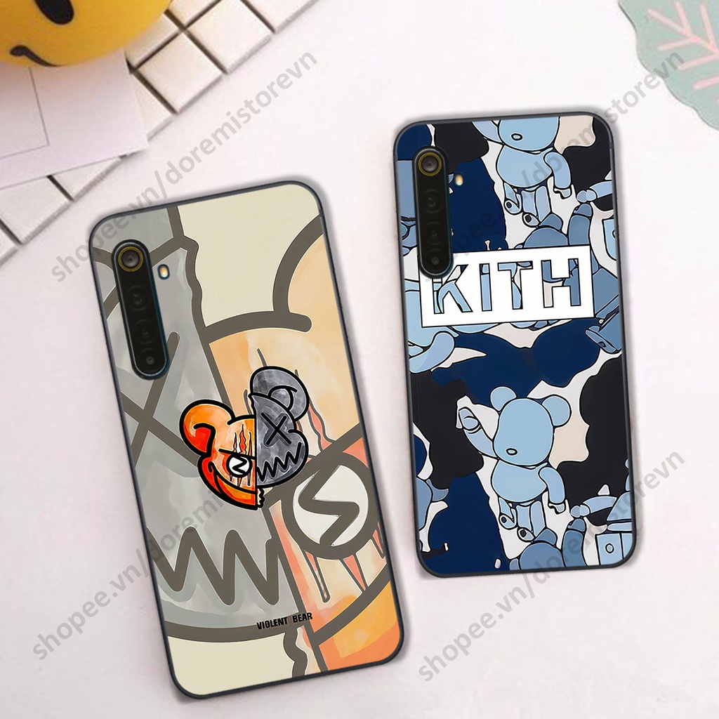 Ốp lưng Realme 6 / 6 Pro hình kaws, kith, bear brick nổi 3D phong cách độc đáo