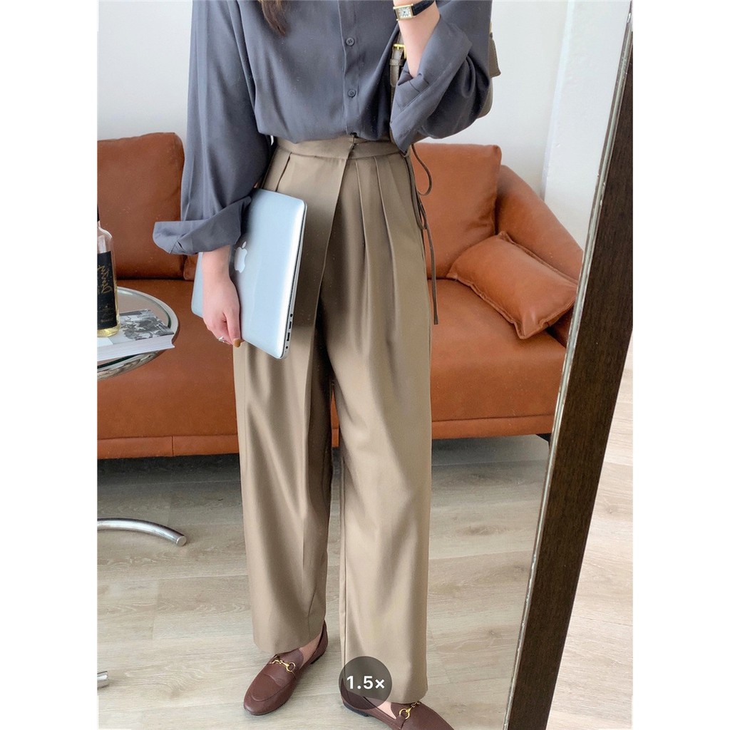 Quần Dài Công Sở Chất Cao Cấp Phong Cách Rose Blackpink Retro Hàn Cực Xinh