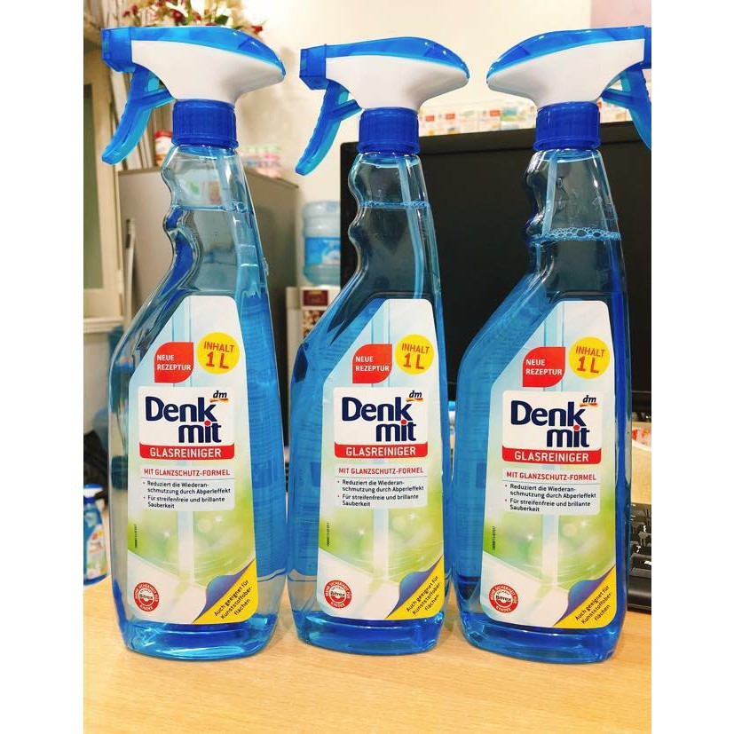 Nước lau kính DENKMIT sạch bóng 1L