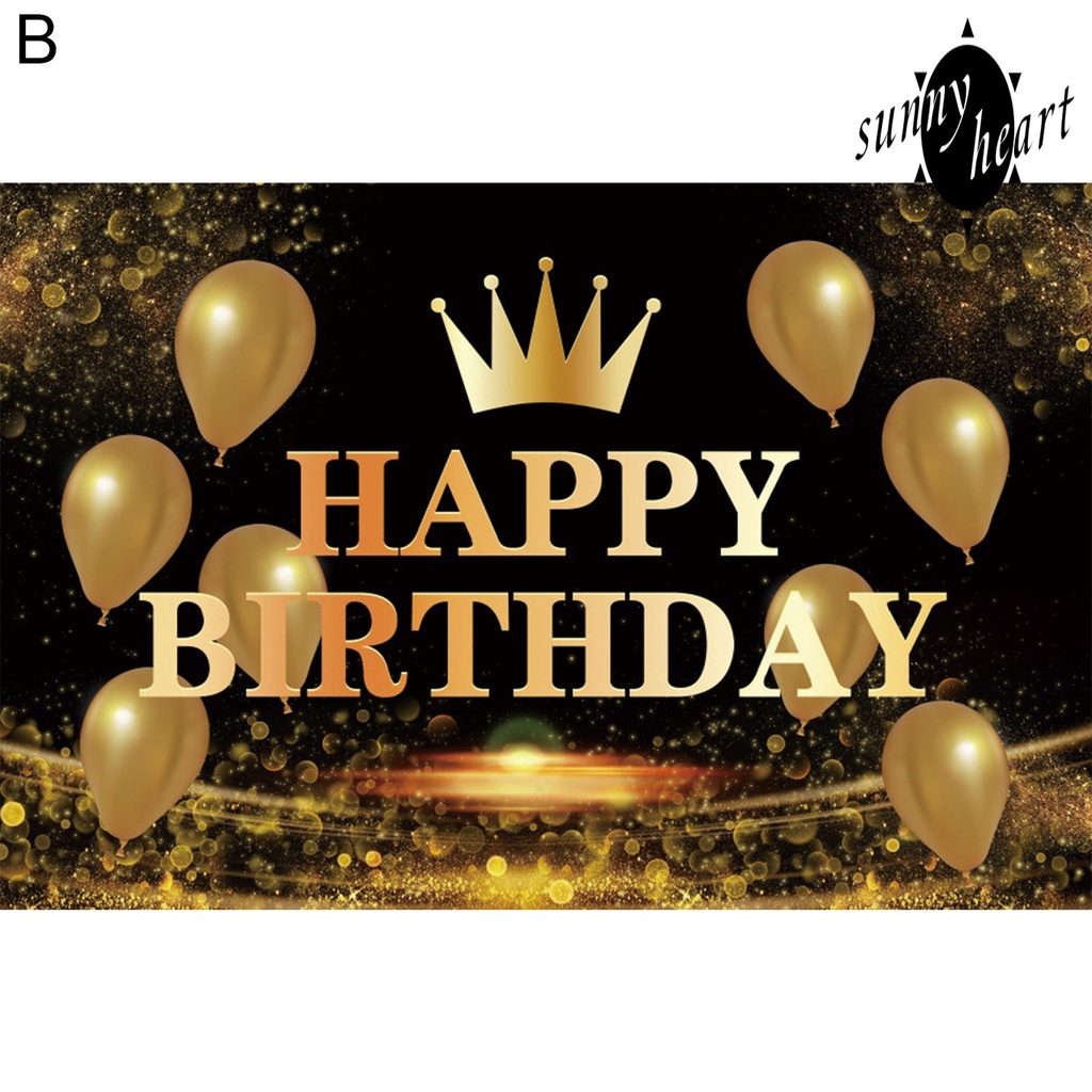 Phông Nền Vải Treo Trang Trí Tiệc Sinh Nhật In Chữ Happy Birthday Độc Đáo