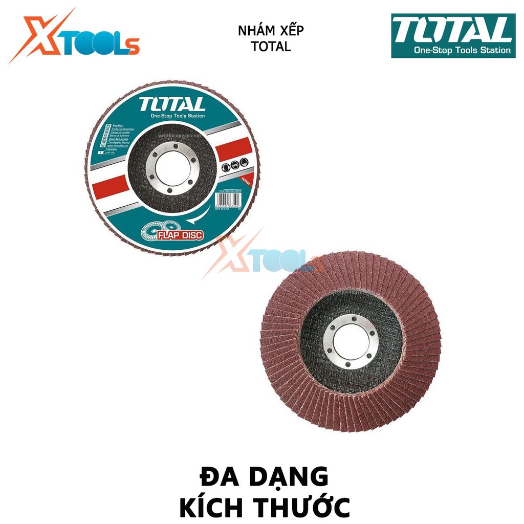 Nhám xếp độ nhám TOTAL | đĩa nhám xếp độ nhám 40 - 80 phù hợp đánh bóng thép, gang và tấm thép [CHÍNH HÃNG][XTOOLs]