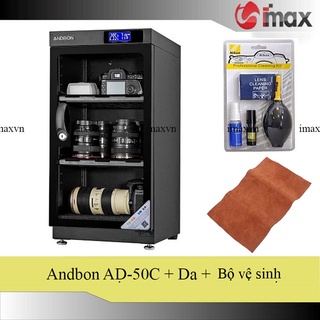 Tủ chống ẩm Andbon AD-50C (50 Lít) - Công nghệ Japan + Bộ vệ sinh máy ảnh 8 in 1 + Tặng khăn lau len (Da thật)