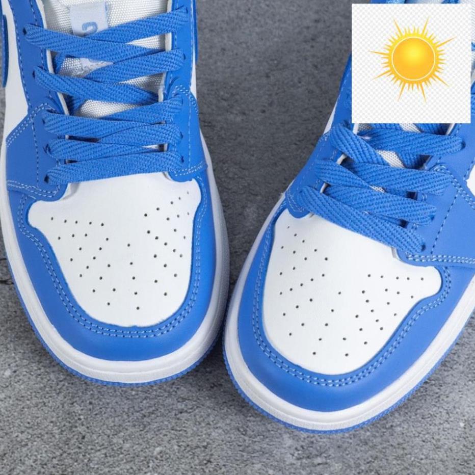 Giày Thể Thao Nam Nữ Cổ Thấp Giày Nike Air Jordan JD 1 Low Xanh Dương " 👩‍❤️‍💋‍👩