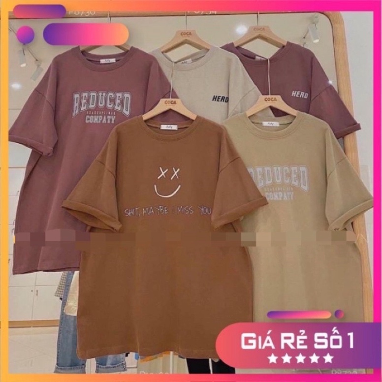 [Rẻ Vô Địch Áo Thun Form Thụng Tay Lỡ Unisex Mặt Cười Siêu Hot( Ảnh Thật)
