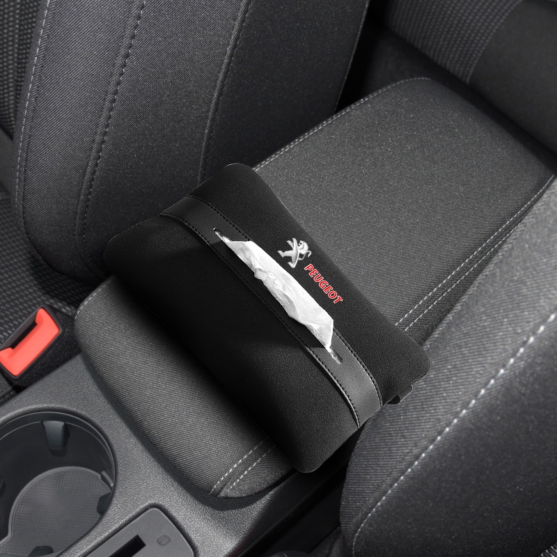 1 Túi Da Lộn Đựng Khăn Giấy Gắn Sau Ghế Xe Hơi BMW Benz Honda