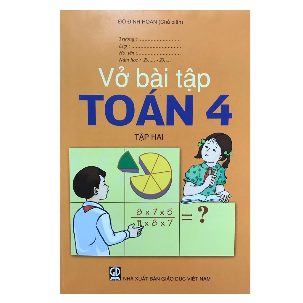 Sách - Vở bài tập toán lớp 4 tập 2 kèm 1 cây bút chì 5k