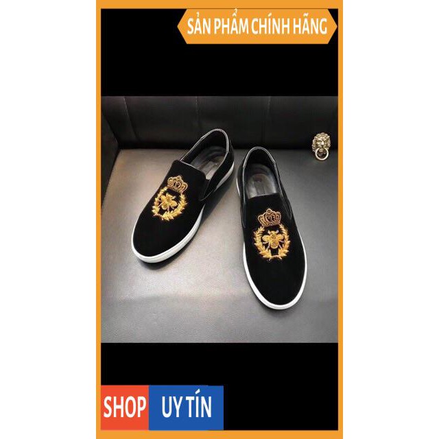 Giày Lười Thêu Ong Đế khâu, Lót êm | BigBuy360 - bigbuy360.vn