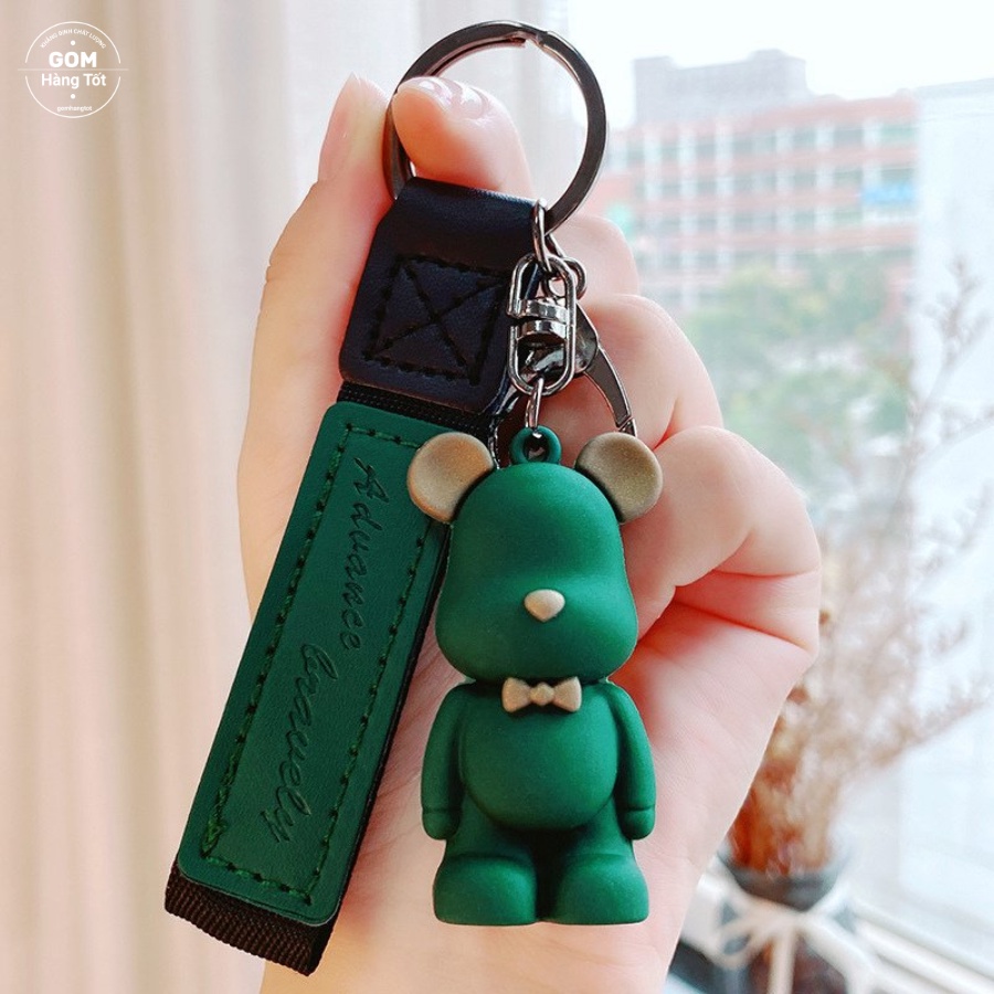 Móc khóa gấu Hàn Quốc, móc treo trên balo, túi xách siêu dễ thương - BEAR-KEY-001