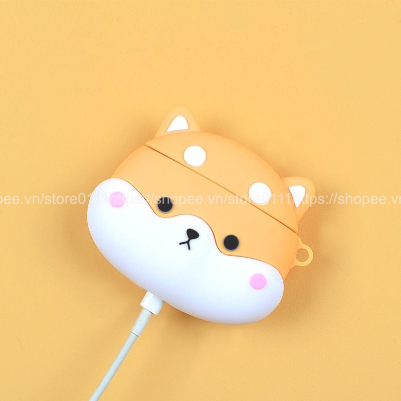 Case Vỏ Bao Airpods Đựng Tai Nghe Airpod 1 2 Pro Chó Shiba Inu Siêu Dễ Thương