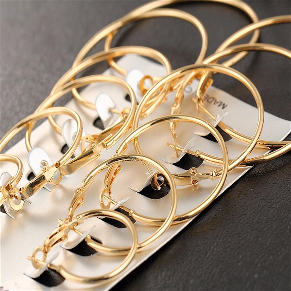 Okdeals 6 Cặp / Bộ|Set Khuyên Tai Thời Trang Cá Tính|Khuyên Xỏ Cơ Thể Unisex Nhiều Màu Sắc