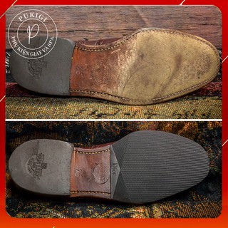 Dán đế giày Topy bộ 4 miếng (miêng trước 1,2mm miếng sau 2,5mm) chống trượt làm mới đế giày mòn do đi lâu ngày