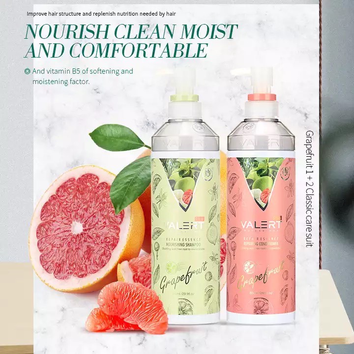 Dầu gội xả bưởi Grapefruit Valert 850ML * 2 chống rụng kích thích mọc tóc suôn mềm mượt cam kết hàng chính hãng