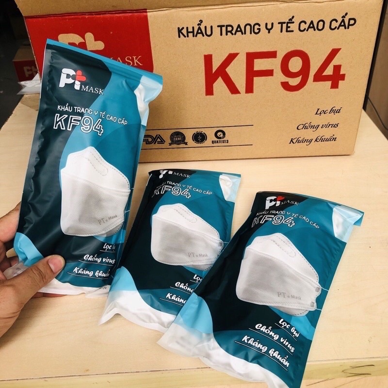 Thùng 300 cái khẩu trang KF94 PT masks 4 Lớp kháng khuẩn cao cấp
