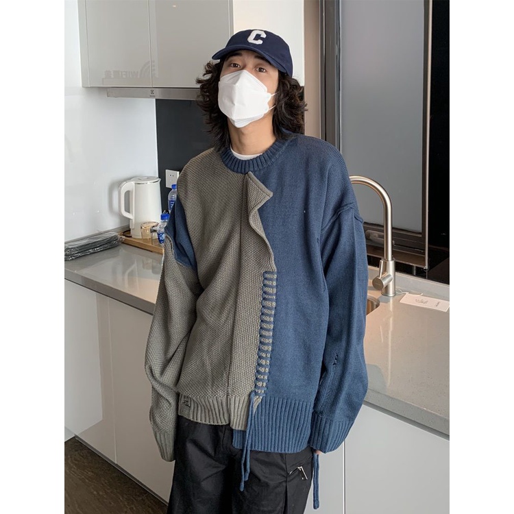 Áo Sweater Dệt Kim Thiết Kế Dáng Rộng Phong Cách Retro Mỹ Thời Trang Thu Đông Hàng Mới 2022