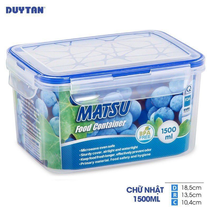 Hộp đựng thức ăn matsu duy tân, hộp nhựa đựng thực phẩm duy tân