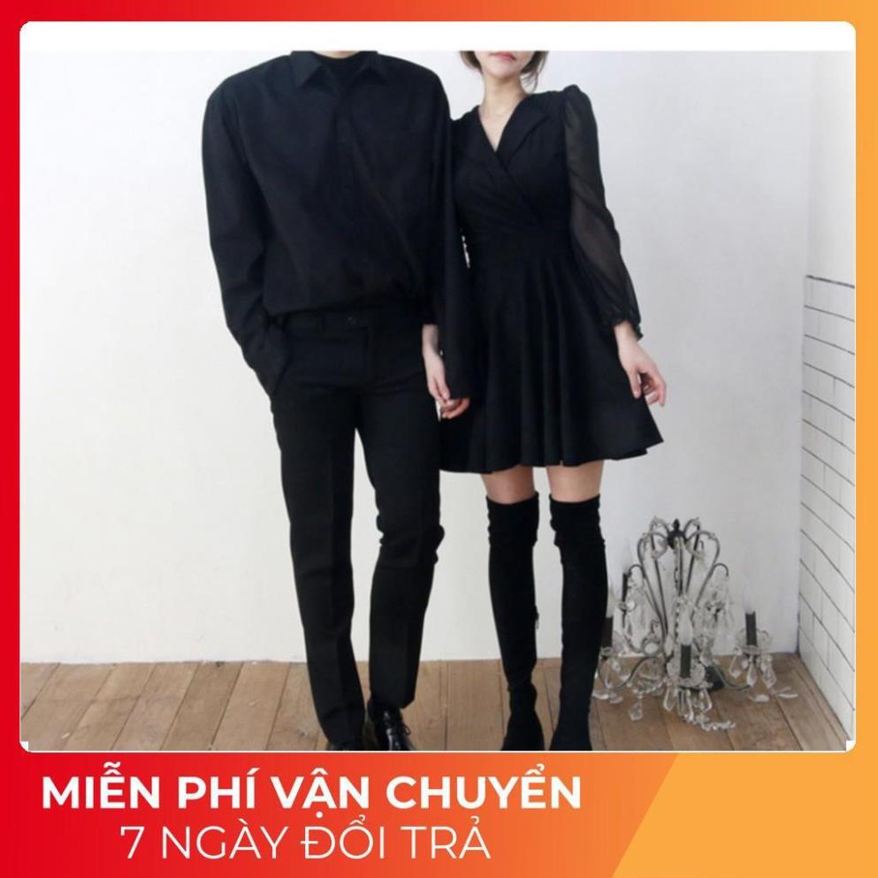Couple - áo váy đôi ❤️FREESHIP❤️ Đồ đôi váy áo đôi sơ mi nam nữ dự tiệc AV39