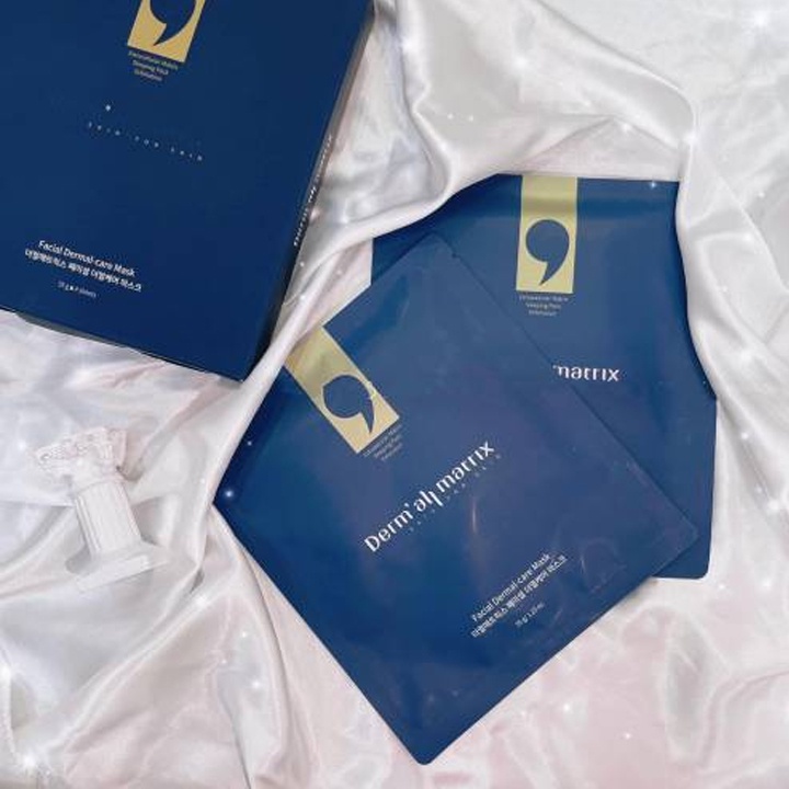 Mặt Nạ Derm All Matrix Hàn Quốc, Mặt Nạ Thạch Collagen Mask Derm All Matrix Dưỡng Da Trắng Sáng Căng Bóng Hộp 4 Miếng