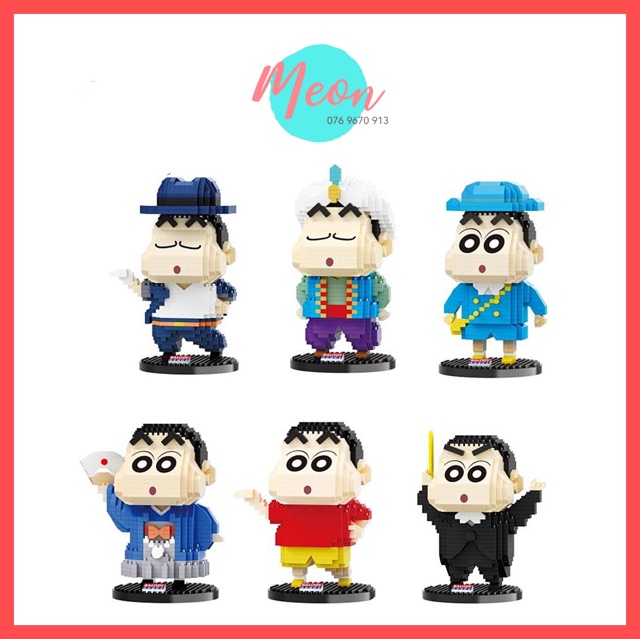 Miniblock xếp hình Shin Cậu bé bút chì size L - lego Shin Cậu Bé Bút Chì