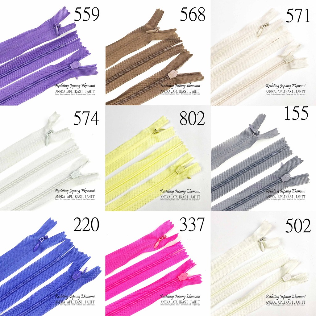 (1 / 3) 20 Inch Economy Zippers (50cm) "pcs"