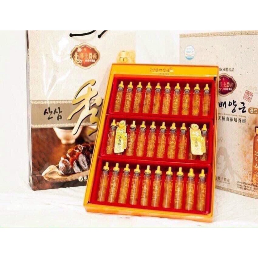 Nước Tinh Chất Hồng Sâm Núi 6 Tuổi Hàn Quốc Cheon Jong Tissue Hộp 30 Ống x 20ml CHính Hãng [ Hàng Mới Về ]