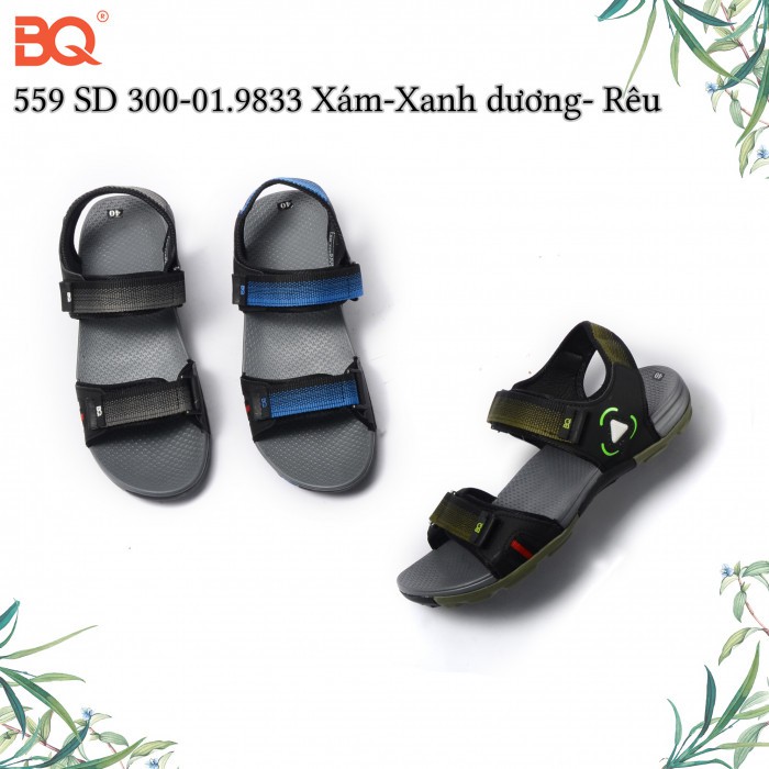 Sandal nam BQ ❤️FREESHIP❤️ Dép quai hậu học sinh quai dù đế cao su chống trượt SD300-01.9833