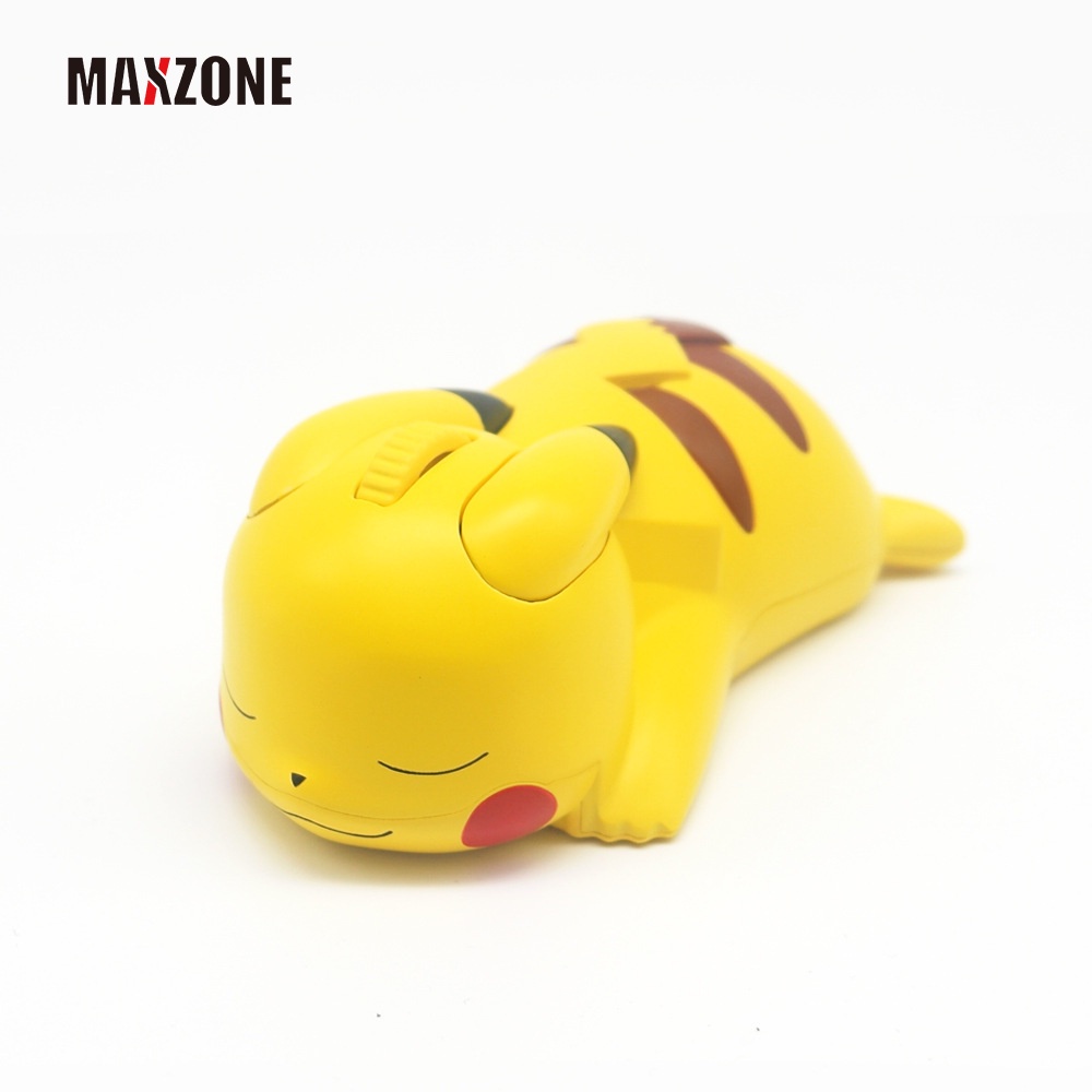 Maxzone Thảm Lót Chuột Bluetooth Không Dây Hình Pikachu Đáng Yêu Cho PC Laptop
